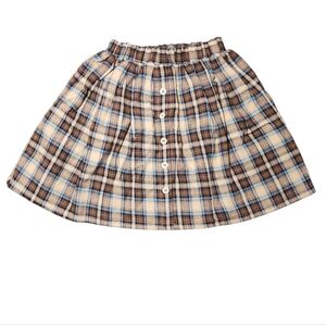 Sense Fit Kids Plaid Button-Front Girl's Skirt - NWT